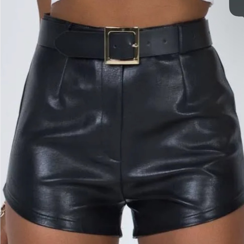 Princess Polly leather shorts